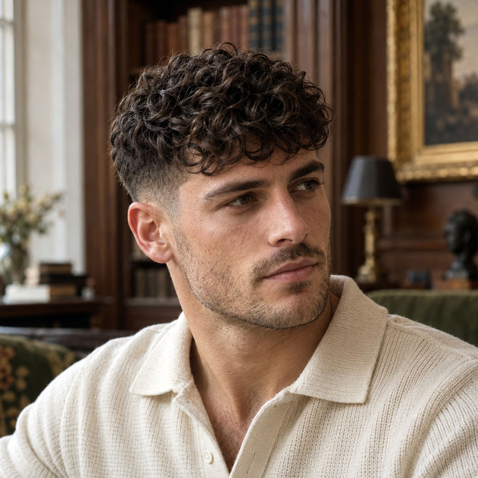 Curly Texture and Layers For Men