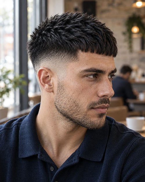 French Crop with Blunt Fringe