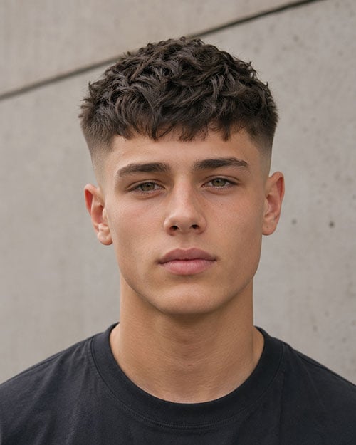 French Crop with Choppy Fringe