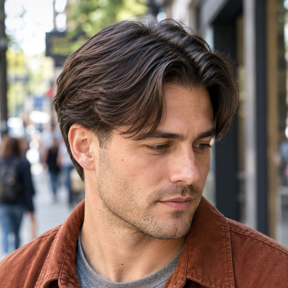 Middle Part Haircuts For Men