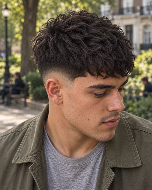 Shaggy French Crop with Low Skin Fade