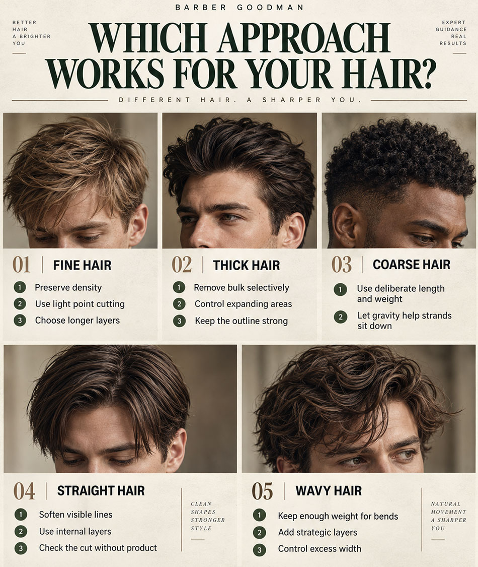 Texturizing and Layering For Men's Haircuts By Hair Type