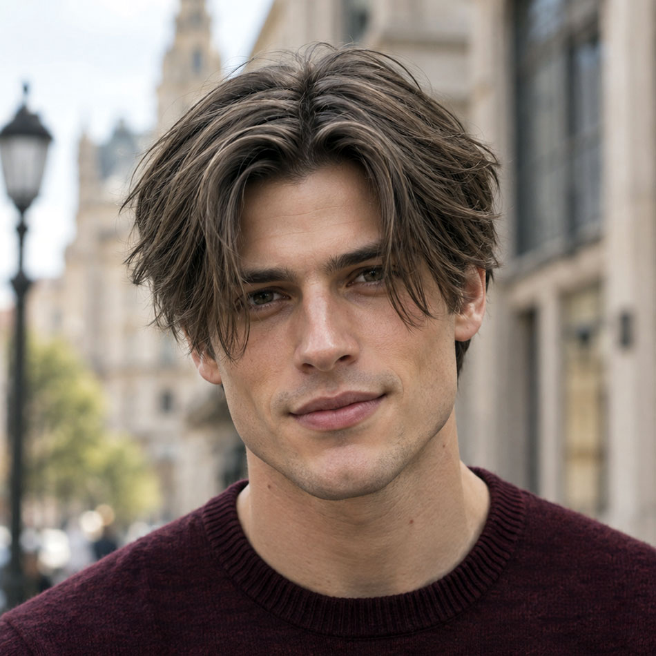 The Middle Part Men's Haircut