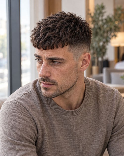 Wavy French Crop Fade